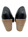 Hasbeens Shoe Size 37 Black & Tan Leather Stacked Heel Loafer Tassel Pumps Black & Tan / 37