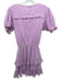 Karina Grimaldi Size S Purple Cotton Short Sleeve Tiered Ruffle Dress Purple / S