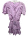 Karina Grimaldi Size S Purple Cotton Short Sleeve Tiered Ruffle Dress Purple / S