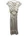 Free People Size XS Beige & Black Polyester Crochet Lace Butterflies Dress Beige & Black / XS