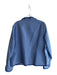 Nina Mclemore Size 12 Blue & White Cotton All Over Print Long Sleeve Jacket Blue & White / 12