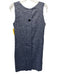 Theory Size 2 Navy & white Linen Blend Heathered Sleeveless Shift Pocket Dress Navy & white / 2