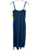 Pilcro Size S Denim Blue Cotton Spaghetti Strap Smocked Top Pockets Jumpsuit Denim Blue / S