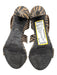 Pedro Garcia Shoe Size 38 Tan & black Suede Round Toe Zebra Kitten Heel Sandals Tan & black / 38