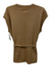 Maeve Size M Brown Viscose & Polyester Cap Sleeve Crew Neck Knit Sash Inc Dress Brown / M