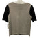 Helmut Lang Size S Black & Gray Wool & Polyamide Short Sleeve Color Block Top Black & Gray / S
