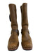 Frye Shoe Size 7.5 Brown Leather Square Toe Half Calf Buckle Boots Brown / 7.5