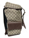 Gucci Red, Green, Brown Coated Canvas Leather trim Gucci Supreme Flap Bag Red, Green, Brown / Large