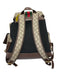 Gucci Red, Green, Brown Coated Canvas Leather trim Gucci Supreme Flap Bag Red, Green, Brown / Large