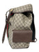 Gucci Red, Green, Brown Coated Canvas Leather trim Gucci Supreme Flap Bag Red, Green, Brown / Large