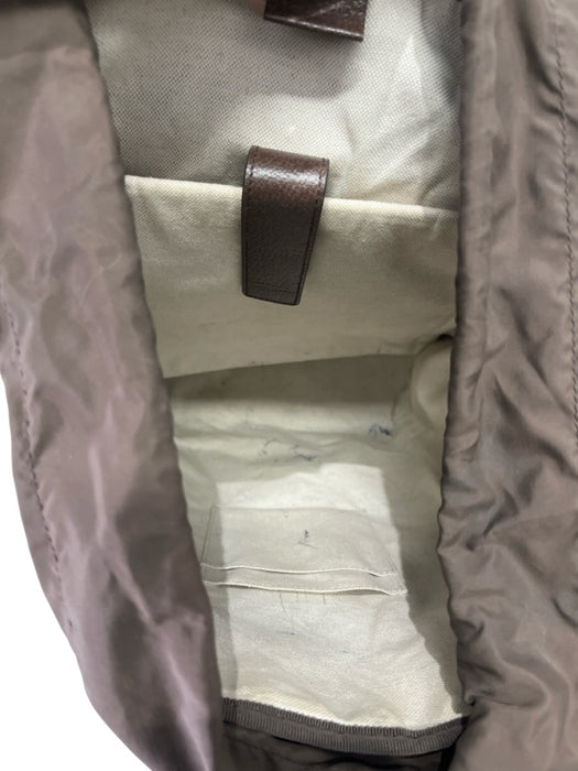 Gucci Red, Green, Brown Coated Canvas Leather trim Gucci Supreme Flap Bag Red, Green, Brown / Large