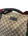 Gucci Red, Green, Brown Canvas Leather trim Gucci Supreme Zip closure Duffle Bag Red, Green, Brown / Large