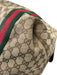 Gucci Red, Green, Brown Canvas Leather trim Gucci Supreme Zip closure Duffle Bag Red, Green, Brown / Large