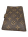 Louis Vuitton Brown & Tan Coated Canvas Snap Button Monogram Card Slots Other Brown & Tan