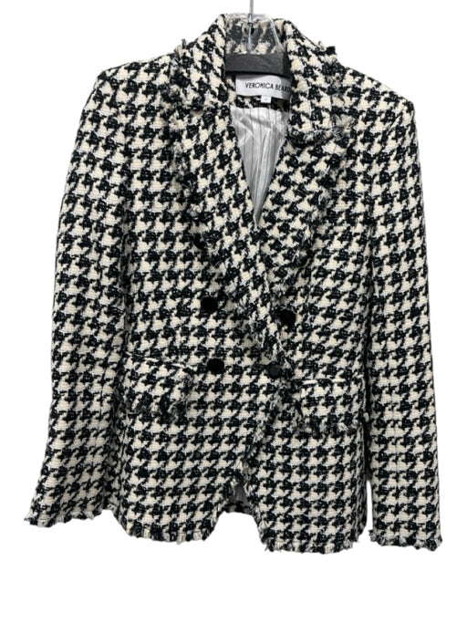 Veronica Beard Size 2 Black & Light Yellow Cotton & Polyester Boucle Jacket Black & Light Yellow / 2