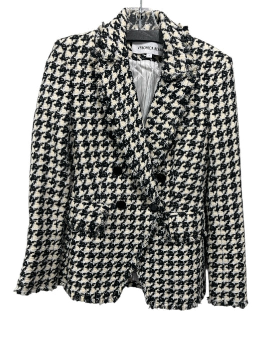 Veronica Beard Size 2 Black & Light Yellow Cotton & Polyester Boucle Jacket Black & Light Yellow / 2