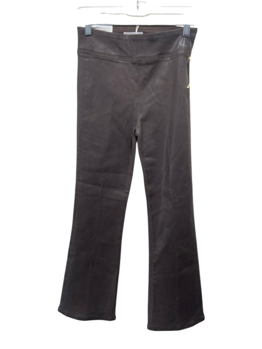 Frame Size 1 Dark Brown Cotton Denim Coated Shimmer High Rise Boot Cut Jeans Dark Brown / 1