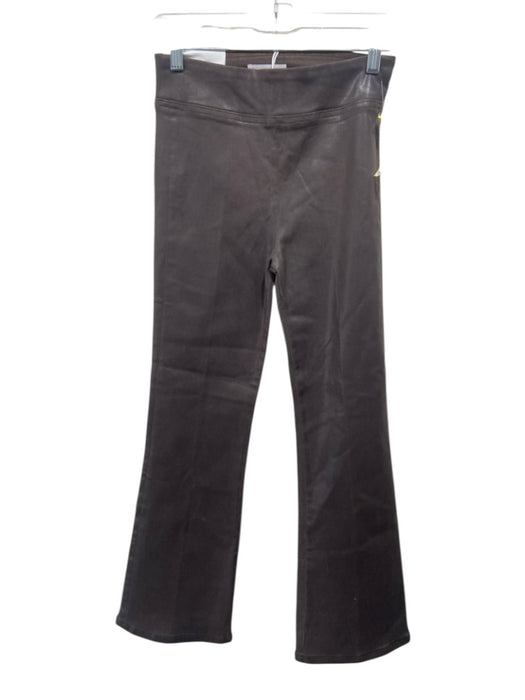 Frame Size 1 Dark Brown Cotton Denim Coated Shimmer High Rise Boot Cut Jeans Dark Brown / 1