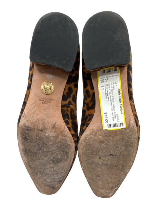 Veronica Beard Shoe Size 8.5 Brown & Black Nubuck Pointed Square Toe Pumps Brown & Black / 8.5