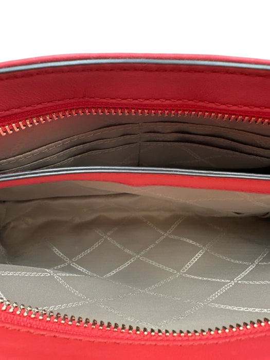 Michael Kors Red & Gold Faux Leather Rectangle Box Quilted Studded wrist bag Bag Red & Gold / Small