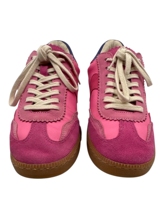Dolce Vita Shoe Size 9 Pink & blue Suede & Leather Round Toe Lace Up Sneakers Pink & blue / 9