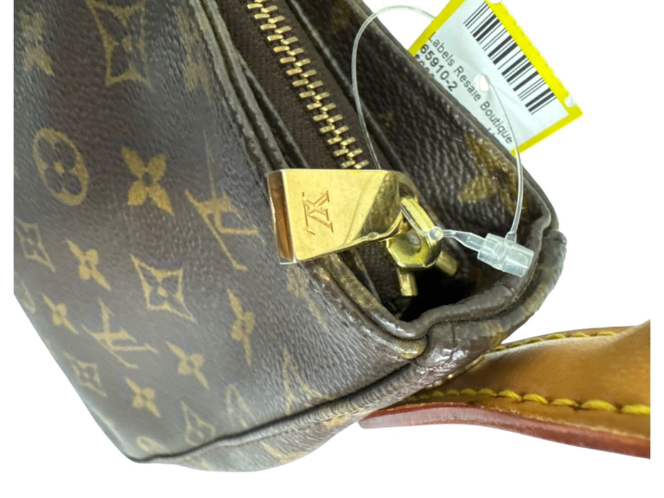 Louis Vuitton Brown Coated Canvas Zip Top Top Handle Monogram Bag Brown / S