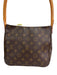Louis Vuitton Brown Coated Canvas Zip Top Top Handle Monogram Bag Brown / S