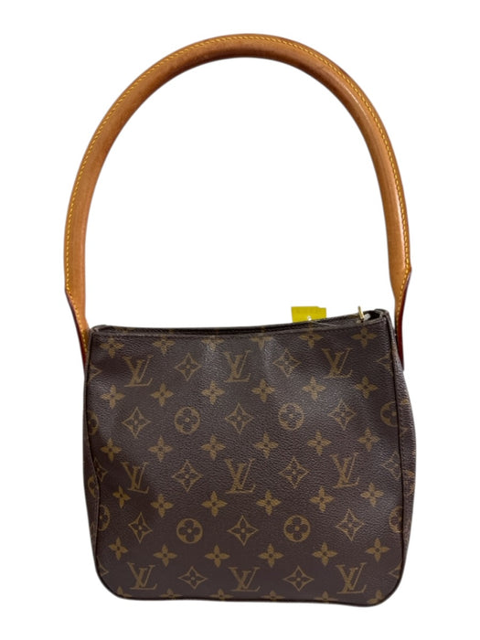 Louis Vuitton Brown Coated Canvas Zip Top Top Handle Monogram Bag Brown / S