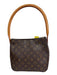 Louis Vuitton Brown Coated Canvas Zip Top Top Handle Monogram Bag Brown / S