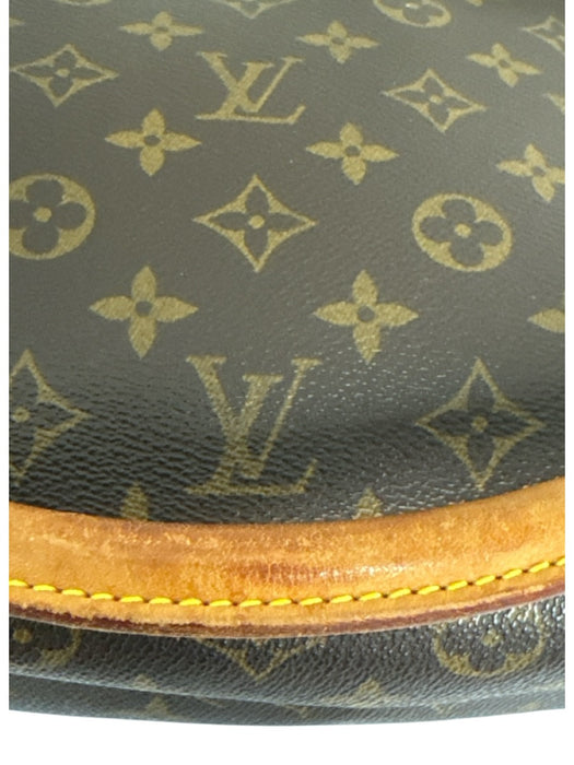 Louis Vuitton Brown Coated Canvas Zip Top Top Handle Monogram Bag Brown / S