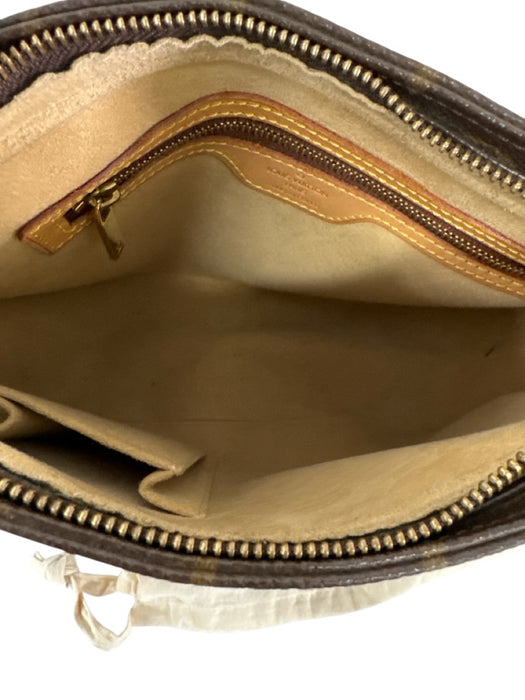 Louis Vuitton Brown Coated Canvas Zip Top Top Handle Monogram Bag Brown / S