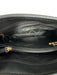 Michael Kors Black Coated Canvas Top Handle Zip Top Goldtone Hardware Bag Black