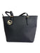 Michael Kors Black Coated Canvas Top Handle Zip Top Goldtone Hardware Bag Black