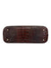 Brahmin Black & Brown Leather Zip Top Top Handle Adjustable Strap Bag Black & Brown / S