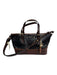Brahmin Black & Brown Leather Zip Top Top Handle Adjustable Strap Bag Black & Brown / S