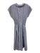 Anthropologie Size M Light blue & white Cotton Sleeveless Vertical Stripes Dress Light blue & white / M