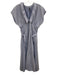 Anthropologie Size M Light blue & white Cotton Sleeveless Vertical Stripes Dress Light blue & white / M