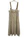 Maeve Size 12 Aqual, Brown & Multi Cotton Shoulder Straps Striped Maxi Dress Aqual, Brown & Multi / 12