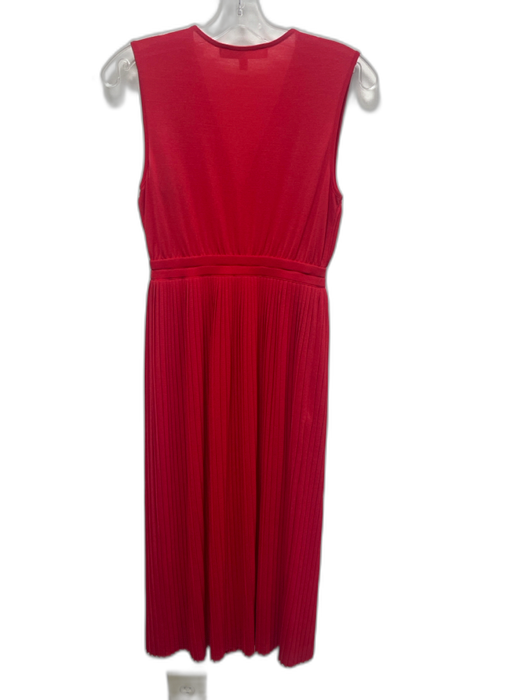 Tracy Reese Size XS Red Polyester Blend Mesh Surplice Side Slit Below knee Dress Red / XS