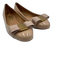 Salvatore Ferragamo Shoe Size 5 Beige Patent Leather Bow Round Toe Flats Beige / 5