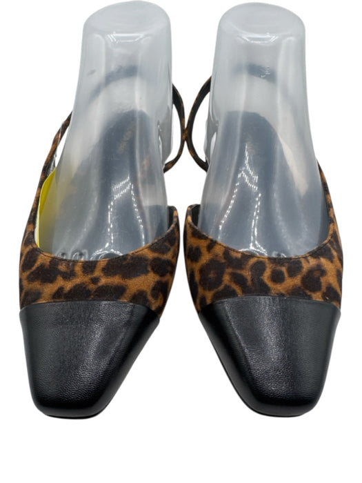 Veronica Beard Shoe Size 7.5 Brown & Black Suede & Leather Cheetah Print Flats Brown & Black / 7.5