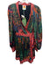 Farm Rio Size XS Green, Purple, Multi Viscose All Over Print Long Sleeve Dress Green, Purple, Multi / XS