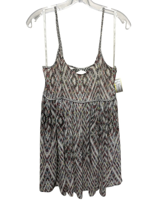 Free People Size XS White, Red, Multi Polyester All Over Print Dress White, Red, Multi / XS