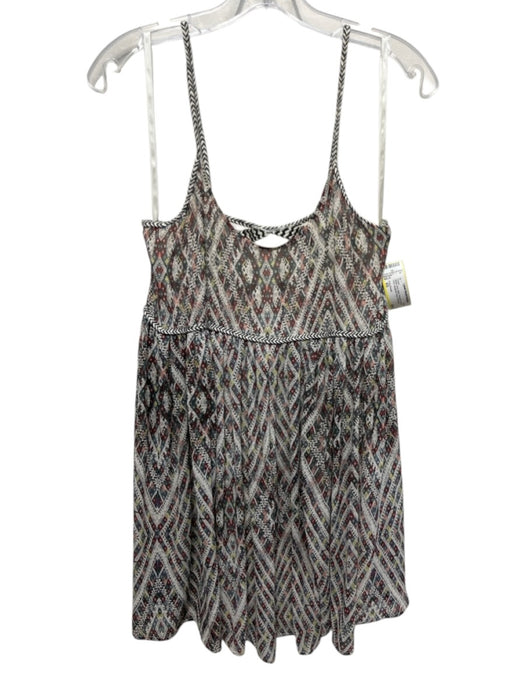 Free People Size XS White, Red, Multi Polyester All Over Print Dress White, Red, Multi / XS