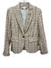 Veronica Beard Size 2 White, Brown, Multi Cotton & Polyester Tweed Lapel Jacket White, Brown, Multi / 2