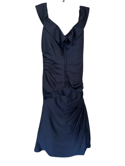 La Femme Size 6 Navy Polyester Off Shoulder Mermaid Rouched Gown Navy / 6