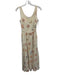 Rebecca Taylor Size 0 Cream White & Multi Linen Blend Floral Doodle Print Dress Cream White & Multi / 0
