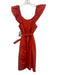 Tanya Taylor Size 2 Tomato Red Polyester Sleeveless Gathered Pocketed Dress Tomato Red / 2