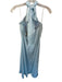 Stacees Size 4 Light Blue Satin Halter Neck Gown Light Blue / 4