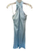 Stacees Size 4 Light Blue Satin Halter Neck Gown Light Blue / 4